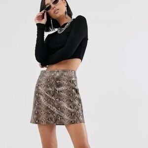 Blank NYC | Snake Print Mini Skirt